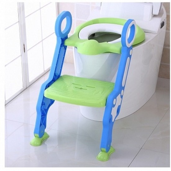 Сиденье для унитаза PITUSO с лесенкой и ручками Зеленый