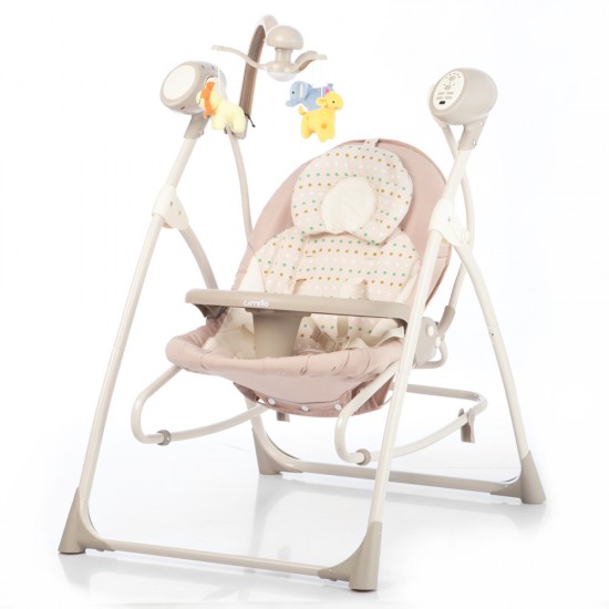 Колыбель качели детские CARRELLO Nanny 3в1 CRL-0005 Beige Dot