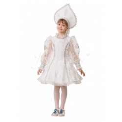 Костюм Снегурочка велюр белая (Новый год) 5233