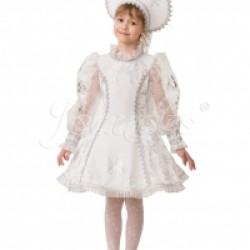 Костюм Снегурочка велюр белая (Новый год) 5233