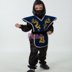 Костюм Ниндзя синий ( текстиль) 7028-1