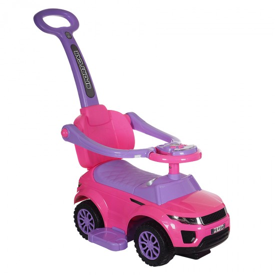 Каталка NINGBO PRINCE RANGE розовый (ручка/бампер/подставка для ног