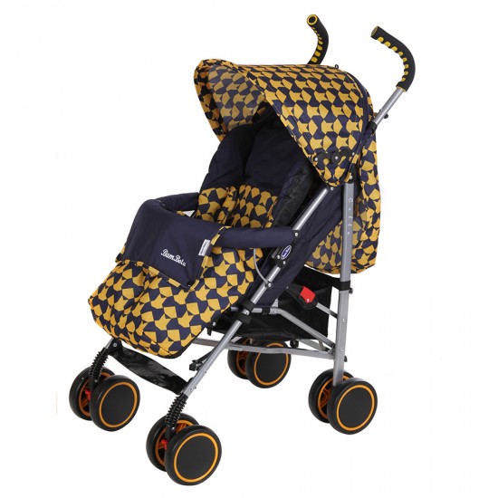 Коляска трость BAMBOLA КЛЕТКА желтый/синий