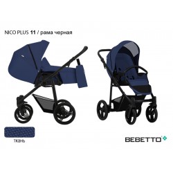 Детская коляска-трансформер Bebetto Nico PLUS 11 рама черная