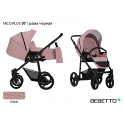 Детская коляска-трансформер Bebetto Nico PLUS 07 рама черная