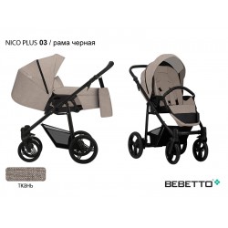Детская коляска-трансформер Bebetto Nico PLUS 03 рама черная
