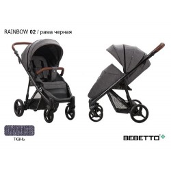 Детская прогулочная коляска Bebetto Rainbow 02 рама черная