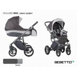Детская коляска 2 в 1 Bebetto Holland W08 рама графит