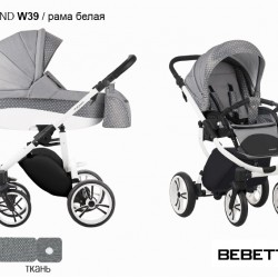 Детская коляска 2 в 1 Bebetto Holland W39 рама белая