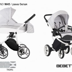 Детская коляска 2 в 1 Bebetto Holland W45 рама белая