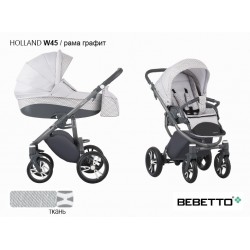 Детская коляска 2 в 1 Bebetto Holland W45 рама графит