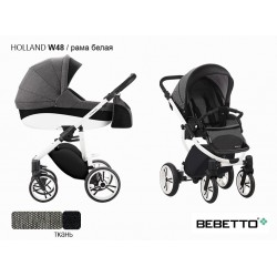 Детская коляска 2 в 1 Bebetto Holland W48 рама белая