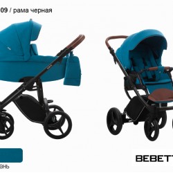 Детская коляска 2 в 1 Bebetto Luca 09 рама черная