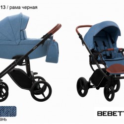 Детская коляска 2 в 1 Bebetto Luca 13 рама черная