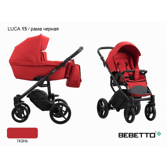 Детская коляска 2 в 1 Bebetto Luca 15 рама черная
