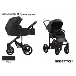 Детская коляска 2 в 1 Bebetto Magnum LUX 06 рама черная