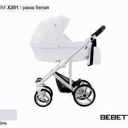 Детская коляска 2 в 1 Bebetto X201 рама белая