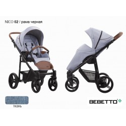 Детская прогулочная коляска Bebetto Nico 02 рама черная