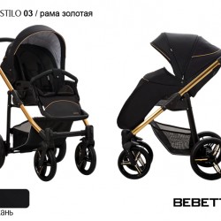 Детская прогулочная коляска Bebetto Nico ESTILO 03 рама золотая