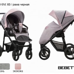 Детская прогулочная коляска Bebetto Nico SHINE 03 рама черная