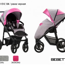 Детская прогулочная коляска Bebetto Nico SHINE 04 рама черная