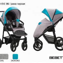 Детская прогулочная коляска Bebetto Nico SHINE 06 рама черная