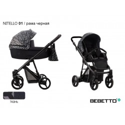 Детская коляска 2 в 1 Bebetto Nitello 01 рама черная