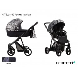 Детская коляска 2 в 1 Bebetto Nitello 02 рама черная