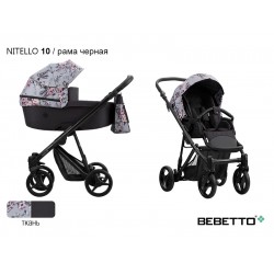 Детская коляска 2 в 1 Bebetto Nitello 10 рама черная