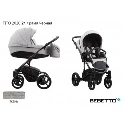 Детская коляска 2 в 1 Bebetto Tito 2020 21 рама черная