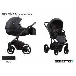 Детская коляска 2 в 1 Bebetto Tito 2020 23 рама черная