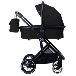 Детская коляска Bubago LIRA BD801 3в1 Black (Черный) рама черная