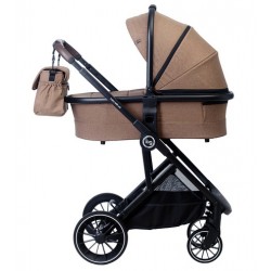 Детская коляска Bubago LIRA BD801 3в1 Khaki (Бежевый) рама черная