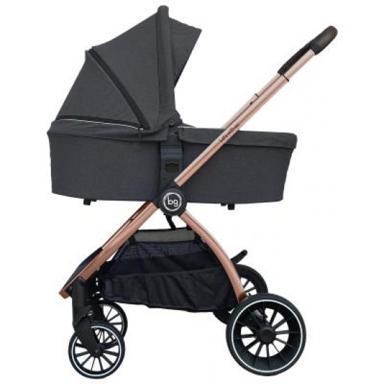Детская коляска Bubago Lacio Dark Grey 3в1 (бронза)