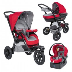Детская коляска Chicco TRIO ACTIV3 TOP CAR Red Berry