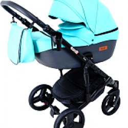 Детская универсальная коляска Ray Corsa Eco 2 в 1 20/кожа бирюзовый/графитовый