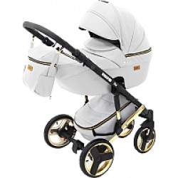 Детская универсальная коляска Ray Ultra Gold 2 в 1 белая кожа 6