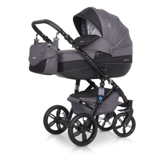 Коляска Riko Brano Natural 3в1 07 Черный/Серый