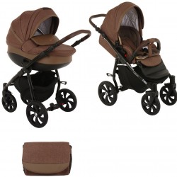 Коляска TUTIS 2 в 1 NANNI Тем.Коричневый/Кожа Тем.Коричневый