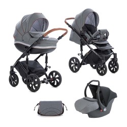 Коляска TUTIS 3 в 1 MIMI STYLE GREY RHOMBUS