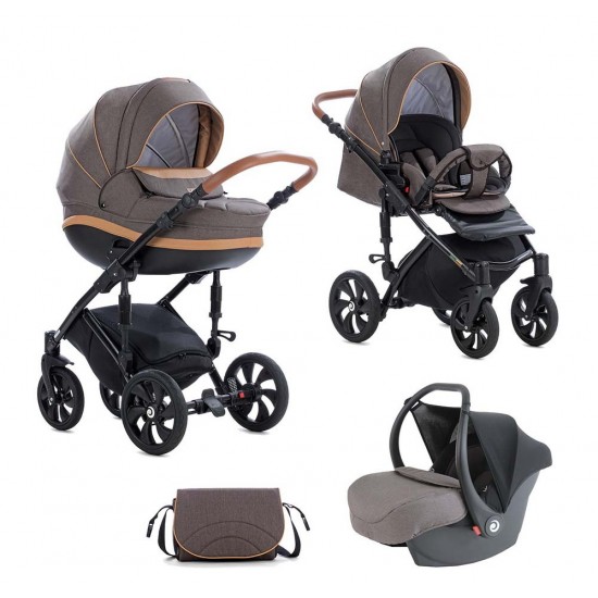 Коляска TUTIS 3 в 1 MIMI STYLE DARK BROWN