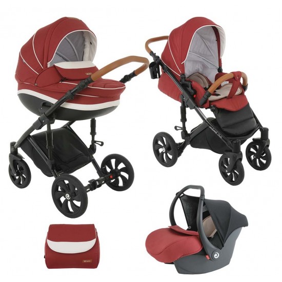 Коляска TUTIS 3 в 1 MIMI STYLE CHERRY