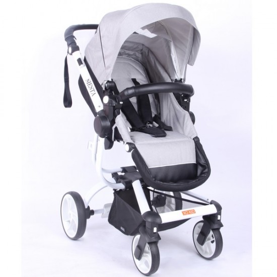 Коляска прогулочная XO-Kid Siesta светло-серая