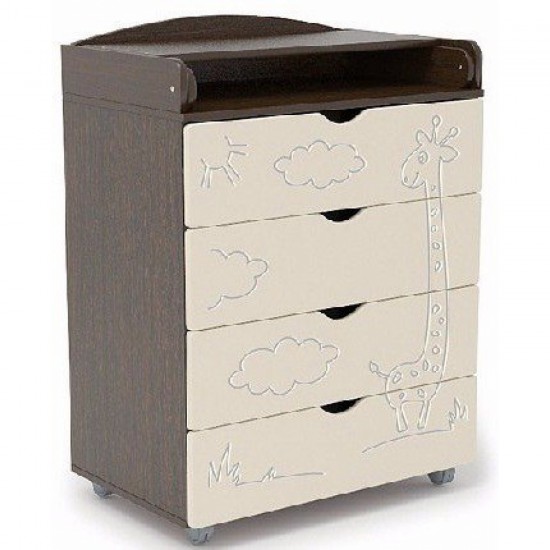 Комод СКВ 700268-9 ЖИРАФ цвет венге/бежевый