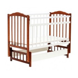 Кроватка Bambini Classic маятник светлый орех/белый М 01.10.11