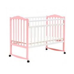 Кроватка Bambini  Classic белый/розовый М 01.10.09 