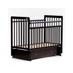 Кроватка Bambini Euro style с ящиком темный орех М 01.10.04