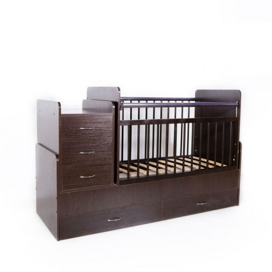Кровать трансформер Bambini темный орех M 01.10.01