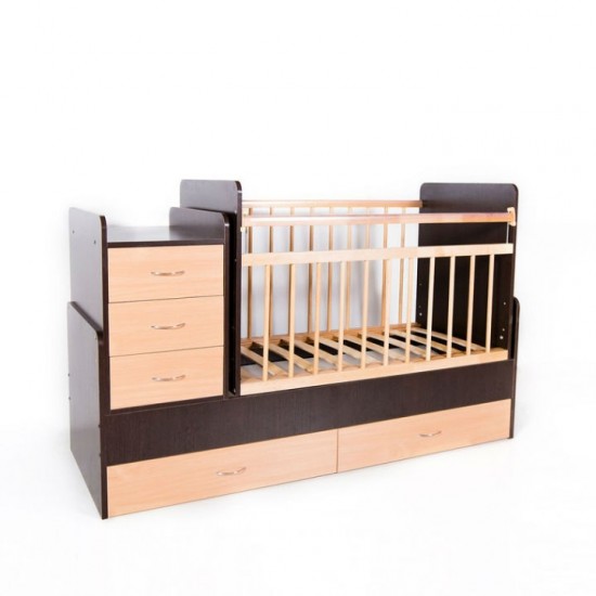 Кровать трансформер Bambini венге/натуральный M 01.10.01