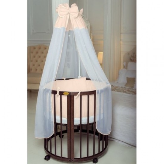 Кроватка Bambini М 01.10.14 овальная/темный орех